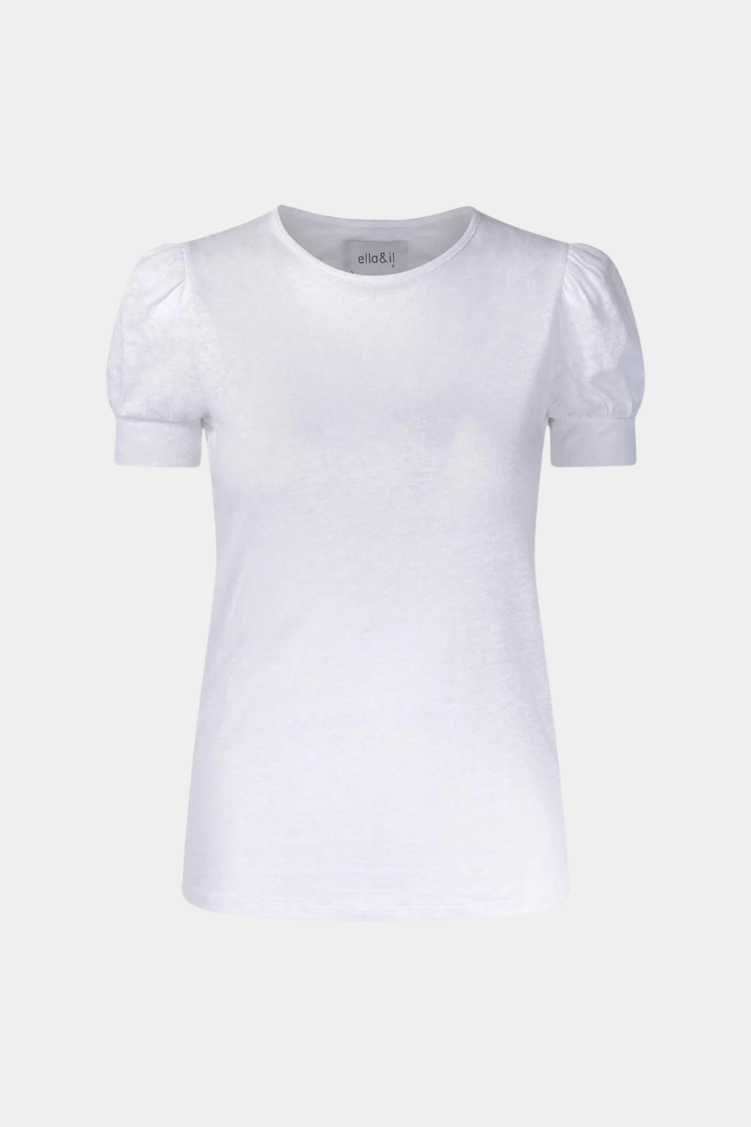 Ella & il T-skjorte Madeleine Linen Tee White