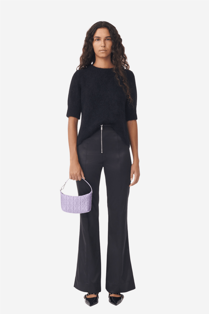 Ganni Bukser & jeans Double Satin Flared Pants Black