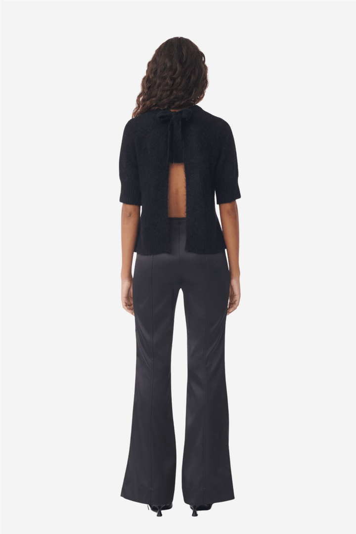 Ganni Bukser & jeans Double Satin Flared Pants Black