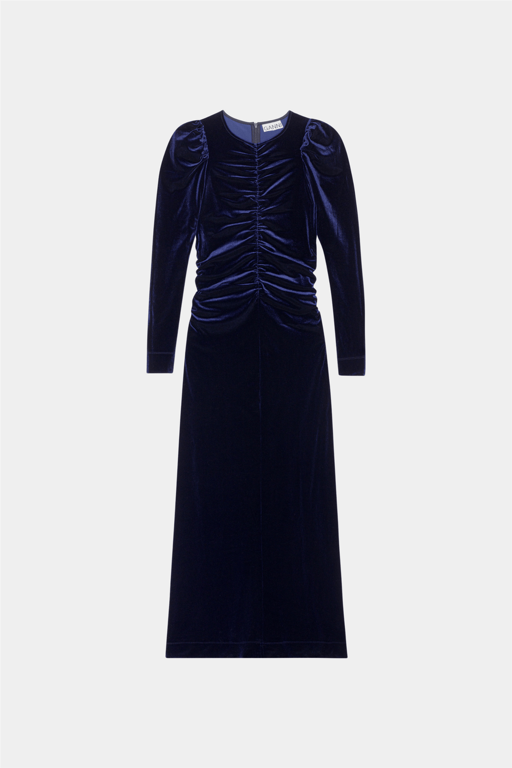 Ganni Kjoler & jumpsuits Velvet Jersey Gathered Long Dress