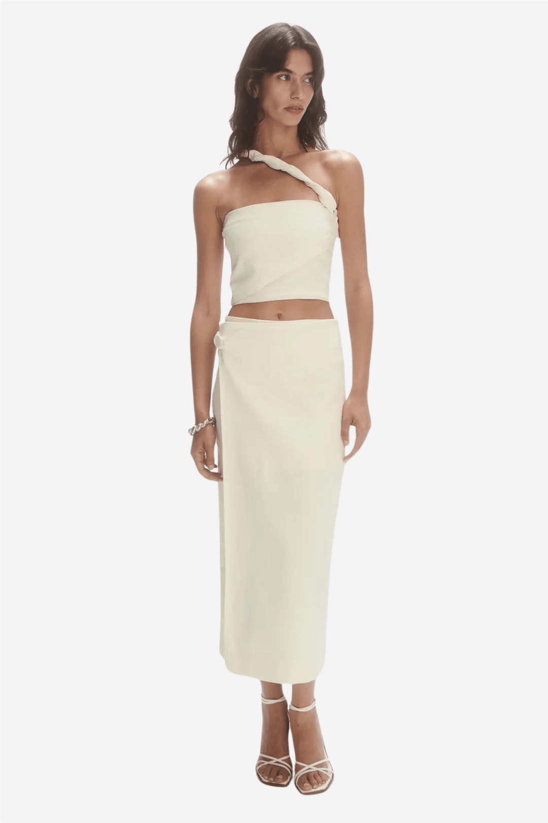 Les Coyotes De Paris Skjørt Overlap Skirt Off-White