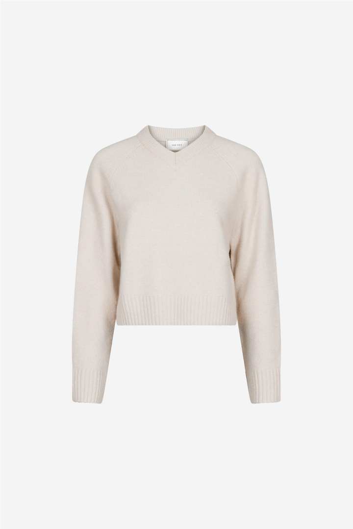 Neo Noir Genser & Cardigan Kamra Knit Blouse Ivory