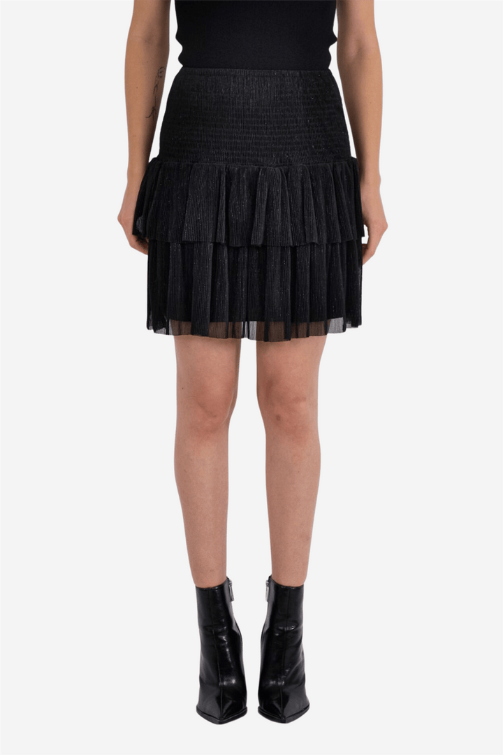 Neo Noir Skjørt Carin Glitz Skirt Black