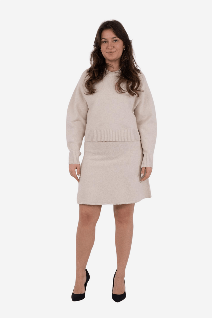Neo Noir Skjørt Gisa Knit Skirt Ivory