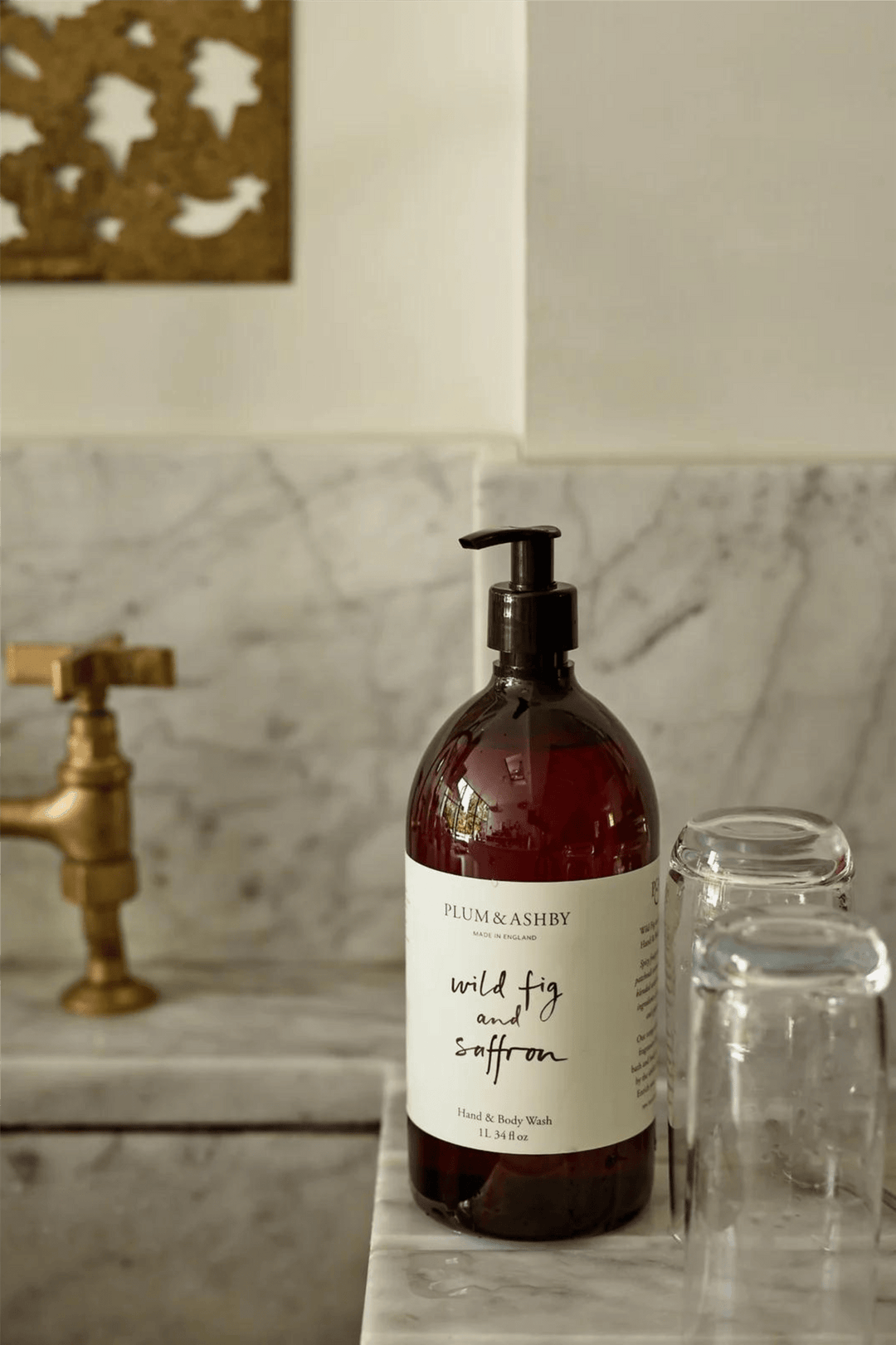 Plum & Ashby Interiør & kosmetikk Wild Fig & Saffron Hand & Body Wash 1ltr
