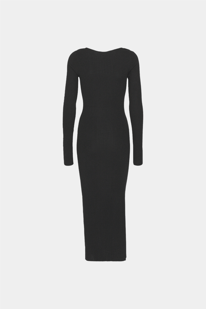 Remain Kjoler & jumpsuits Dense Curved Neck Dress Black
