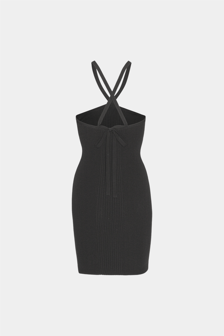 Remain Kjoler & jumpsuits Ribbed Mini Dress Black