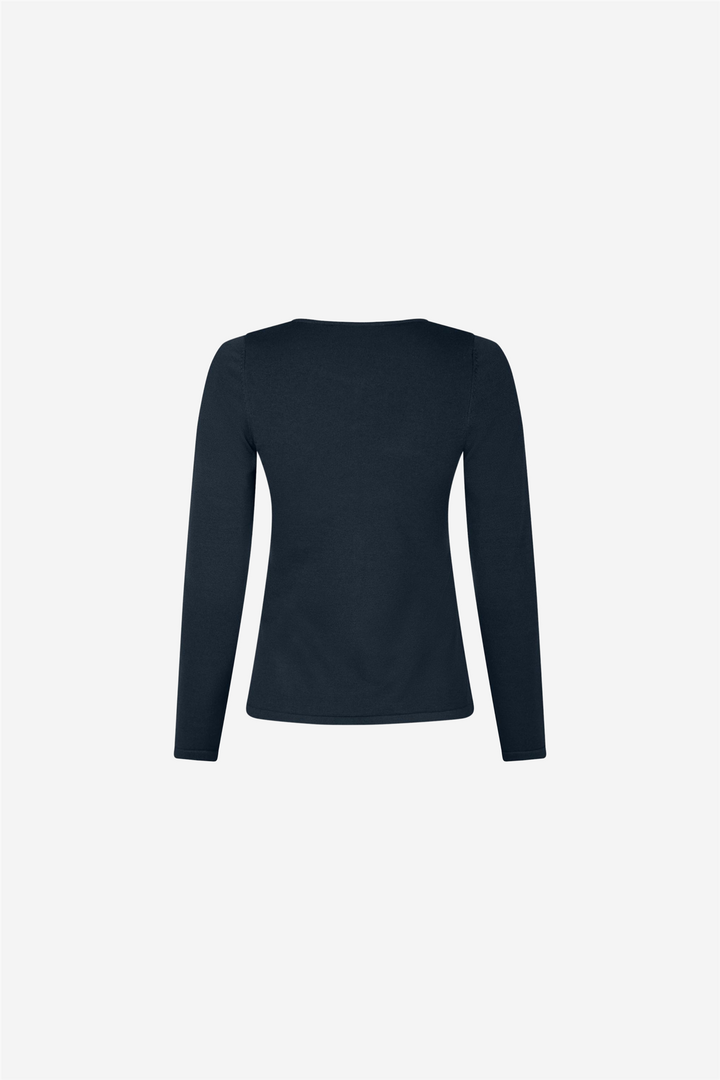 Teller Knit Blouse Black