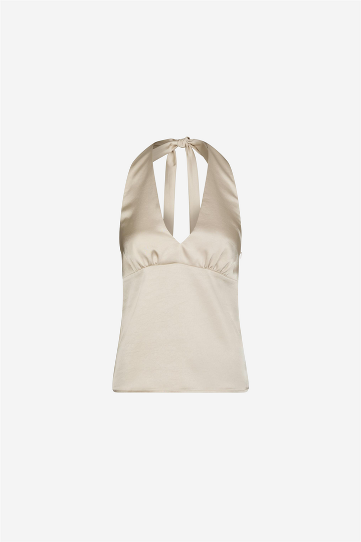 Kinuni Halter Top Messe Champagne