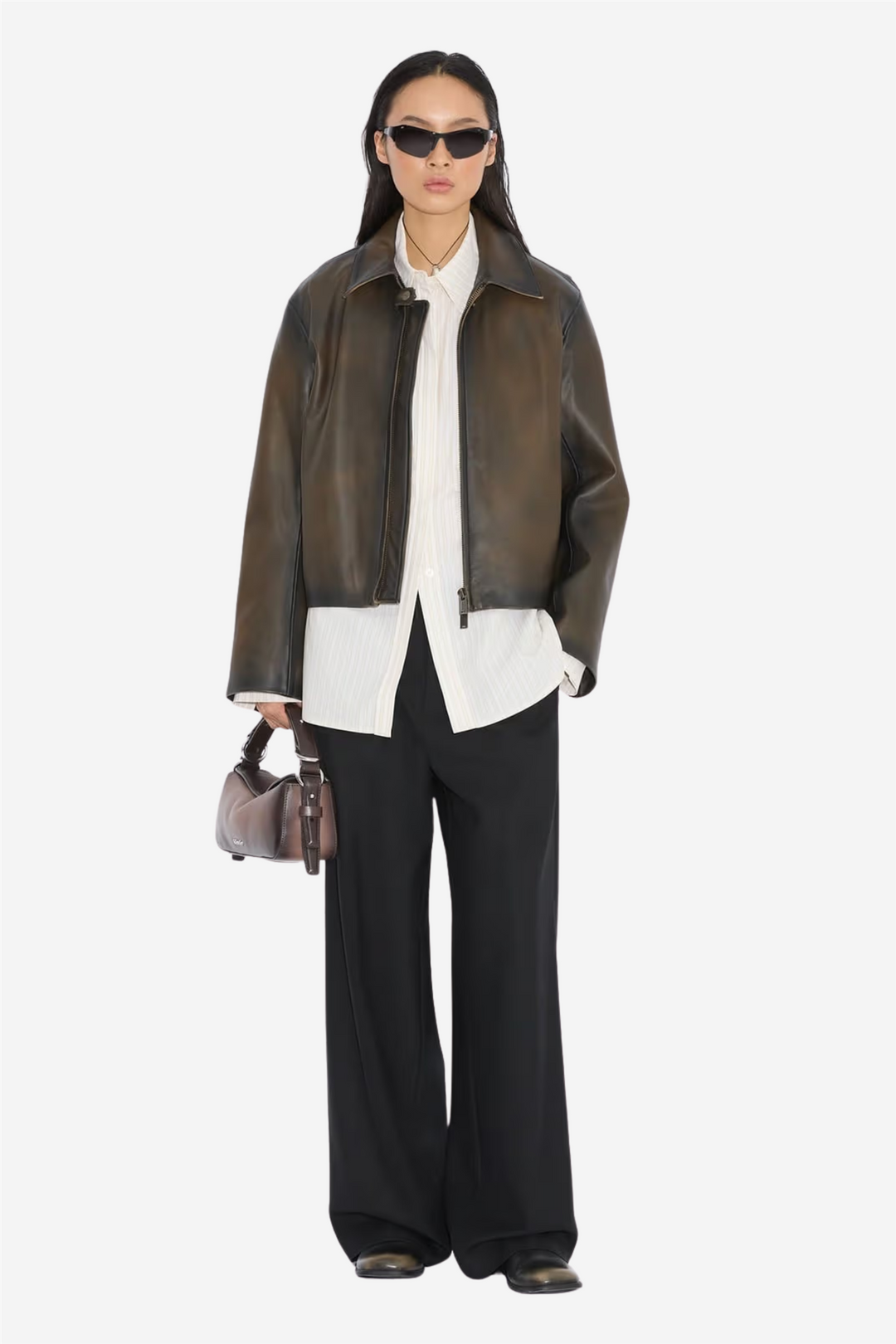 Loose Stripe Shirt Ecru Stripe