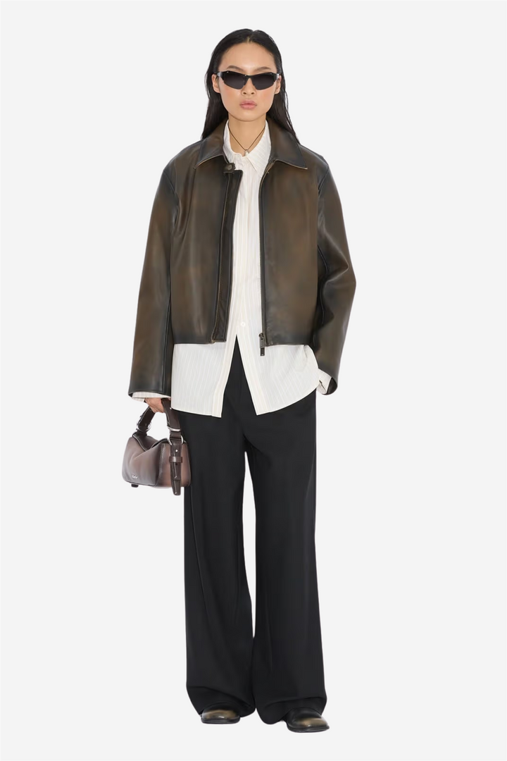 Loose Stripe Shirt Ecru Stripe