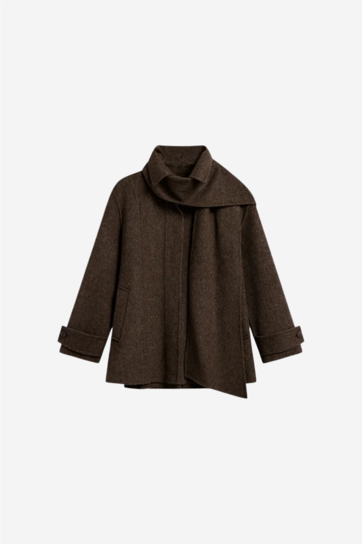 Clara Coat Dark Brown