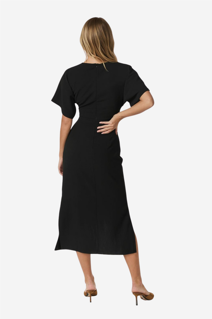 Miloine Drape Dress Black