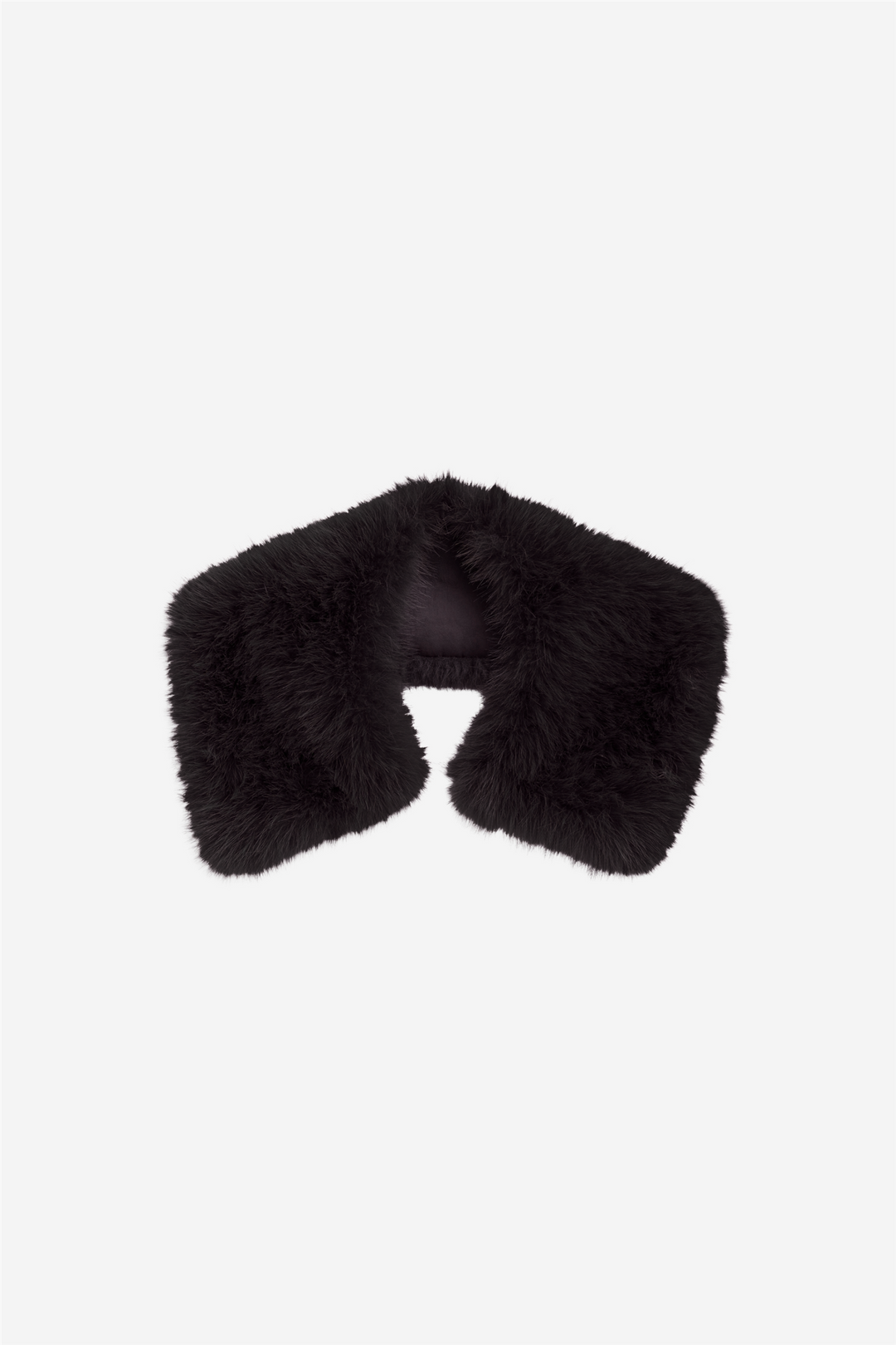 Dina Fake Fur Collar Black
