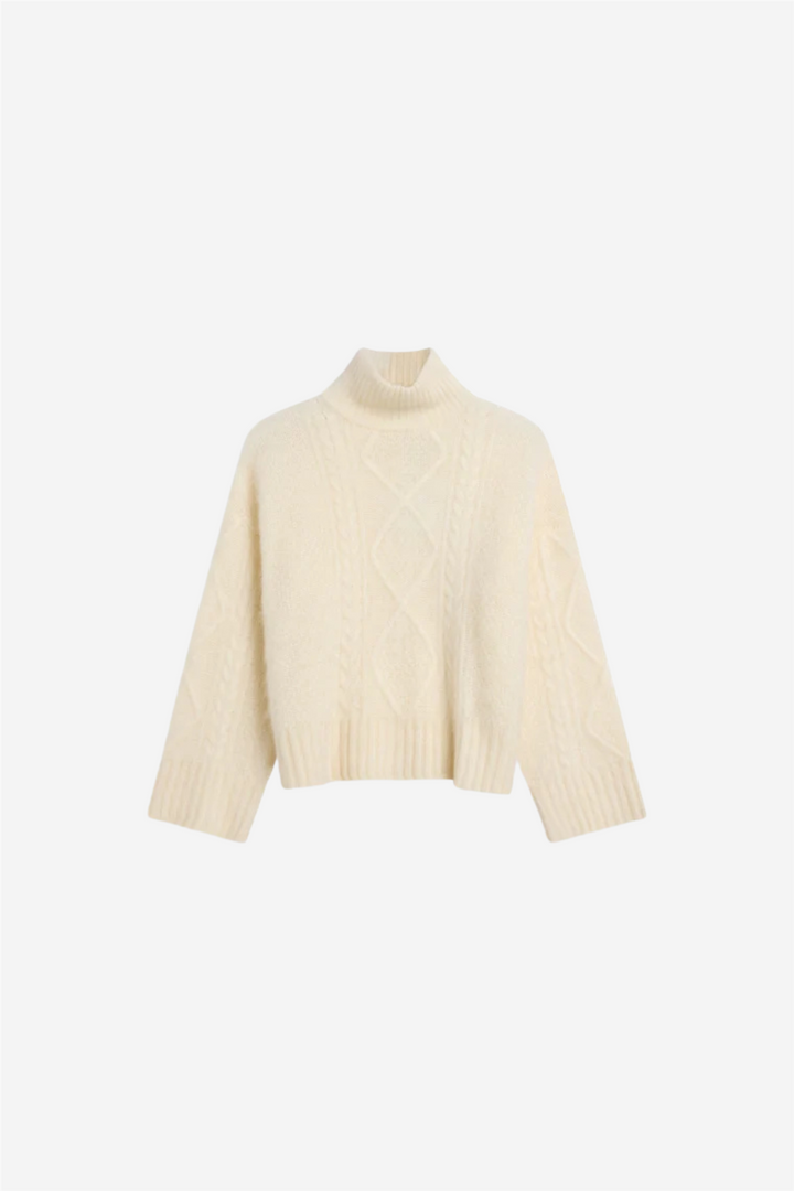 Peyton Brushed Sweater White