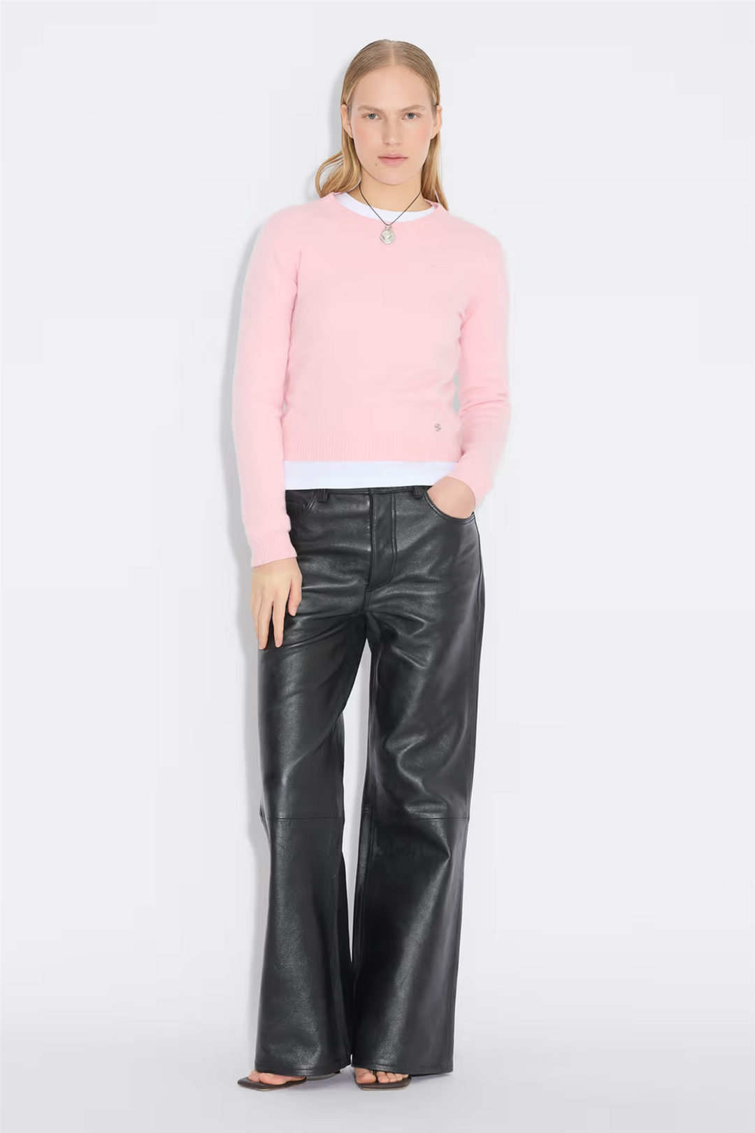 W. Cashmere Crew Pink