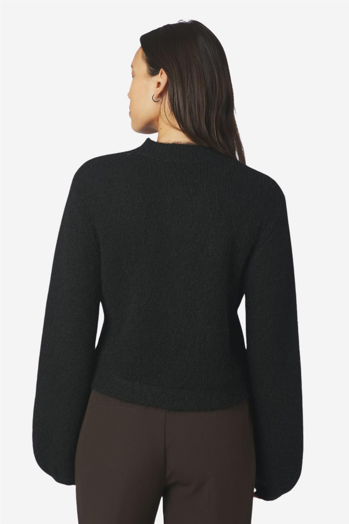 Gio Fluffy Knit Cardigan Black
