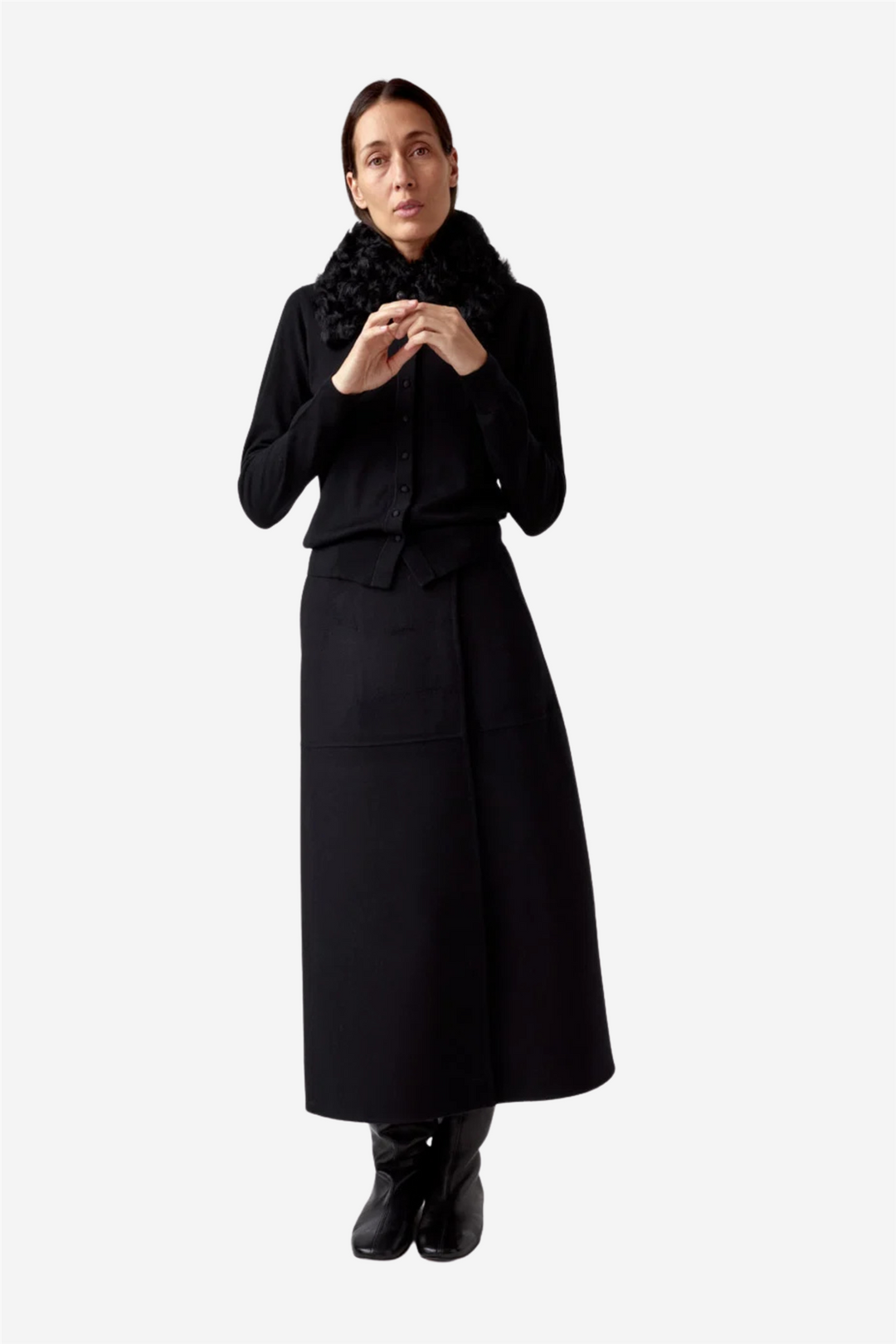 Shearling Collar Black