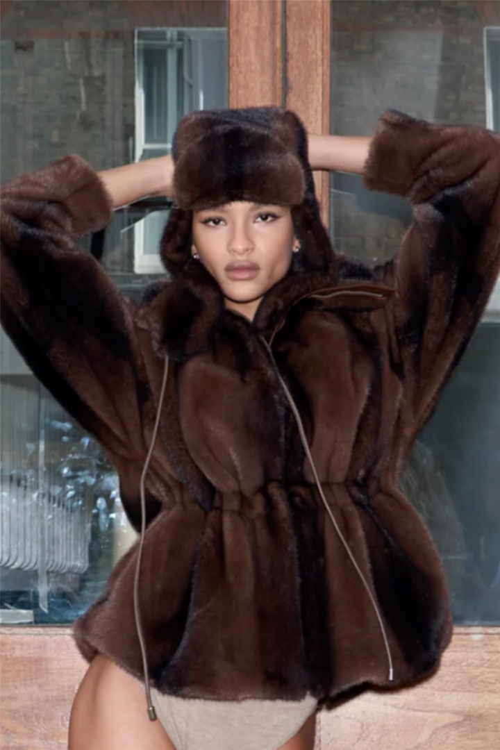 Kai Fur Jacket Chestnut
