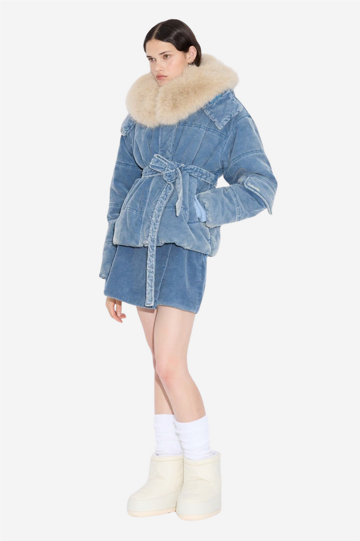 Steilia Corduroy Jacket Light Blue Mix