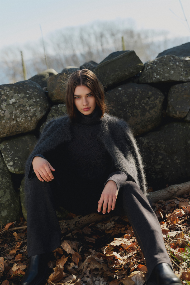 Amelia Chunky Cardigan Charcoal