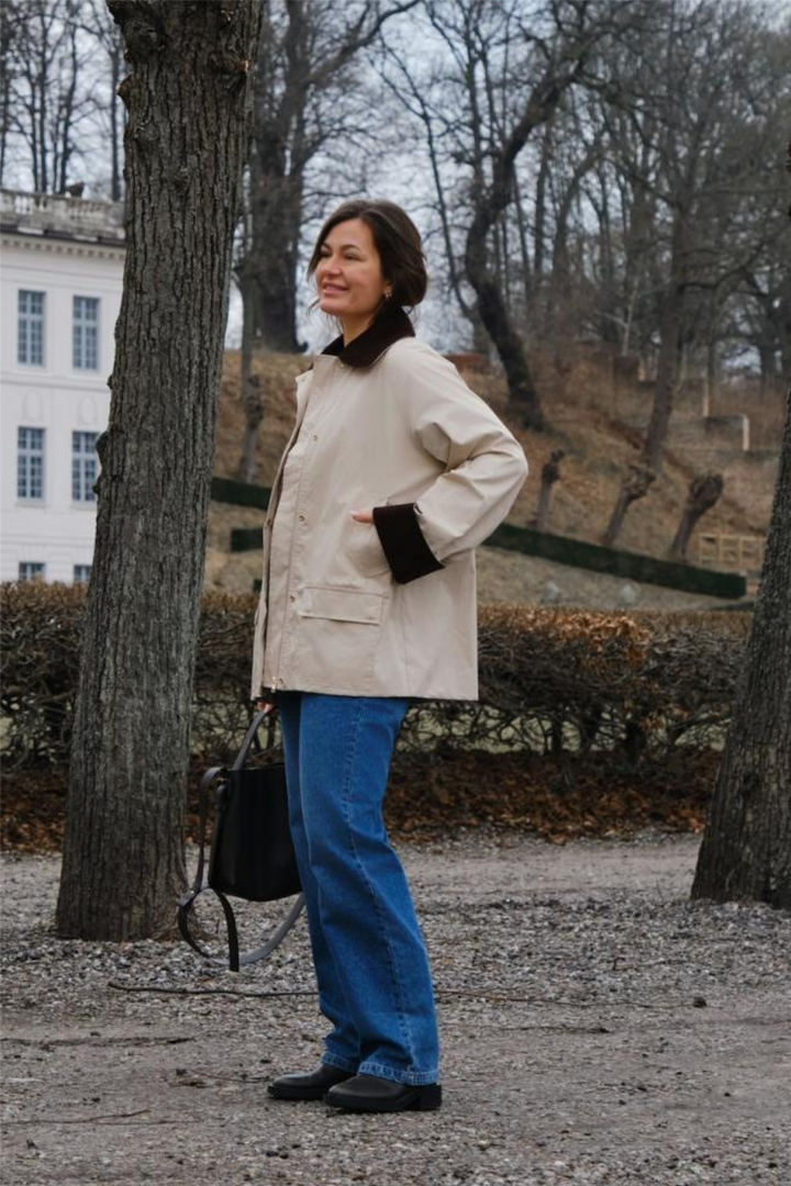 Anastacia Cord Jacket Ivory