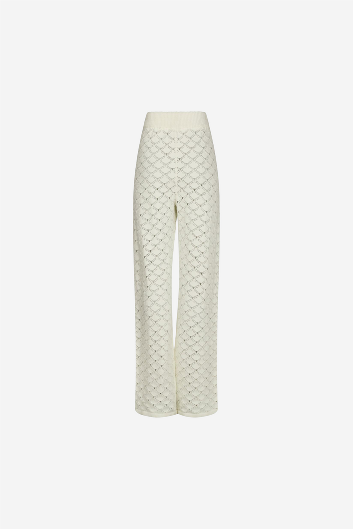 Rizzy Crochet Pants Off White