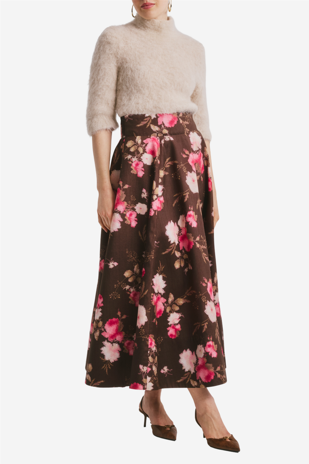 Taffeta Maxi Skirt Soft Bloom
