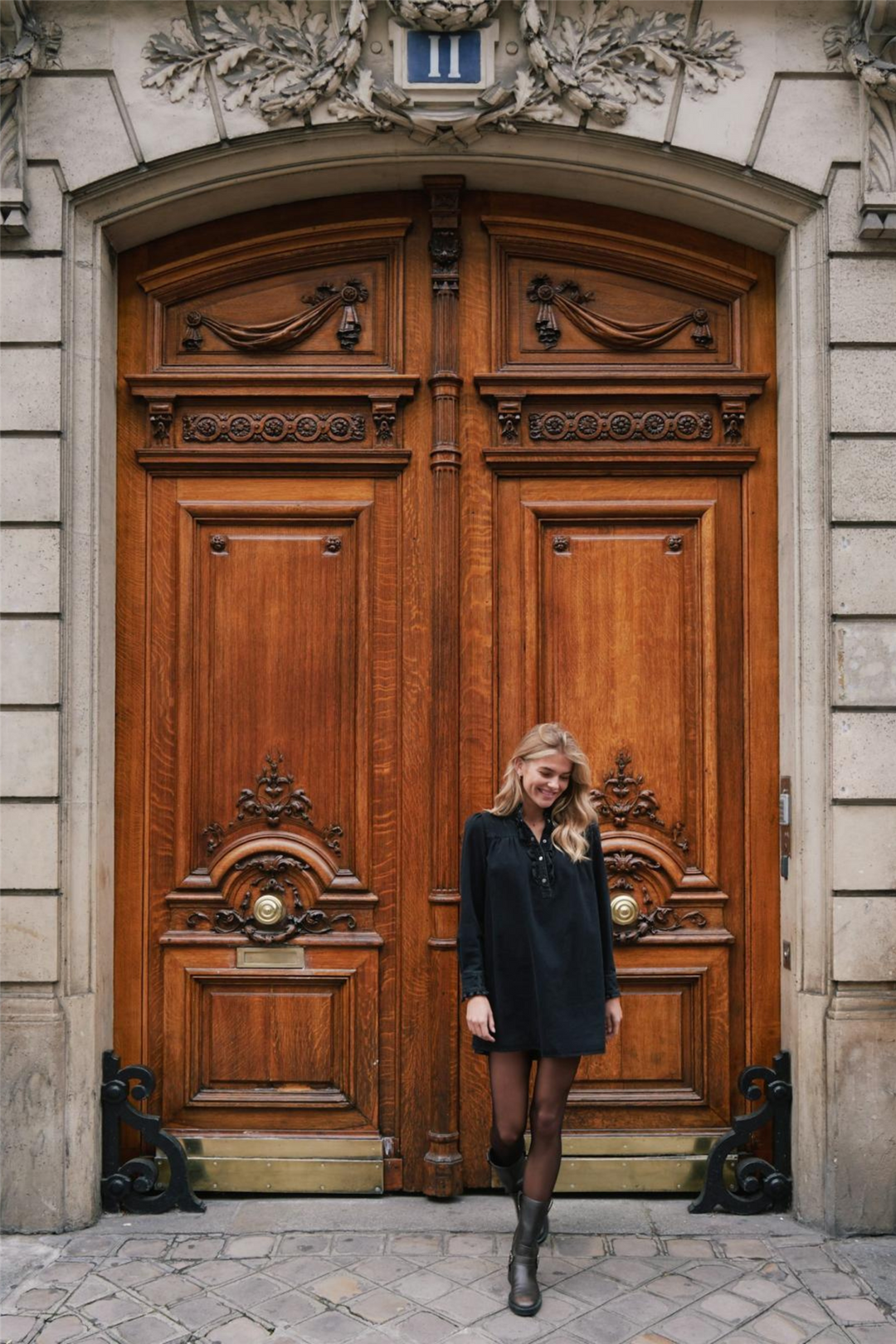 Ava Denim Dress Black