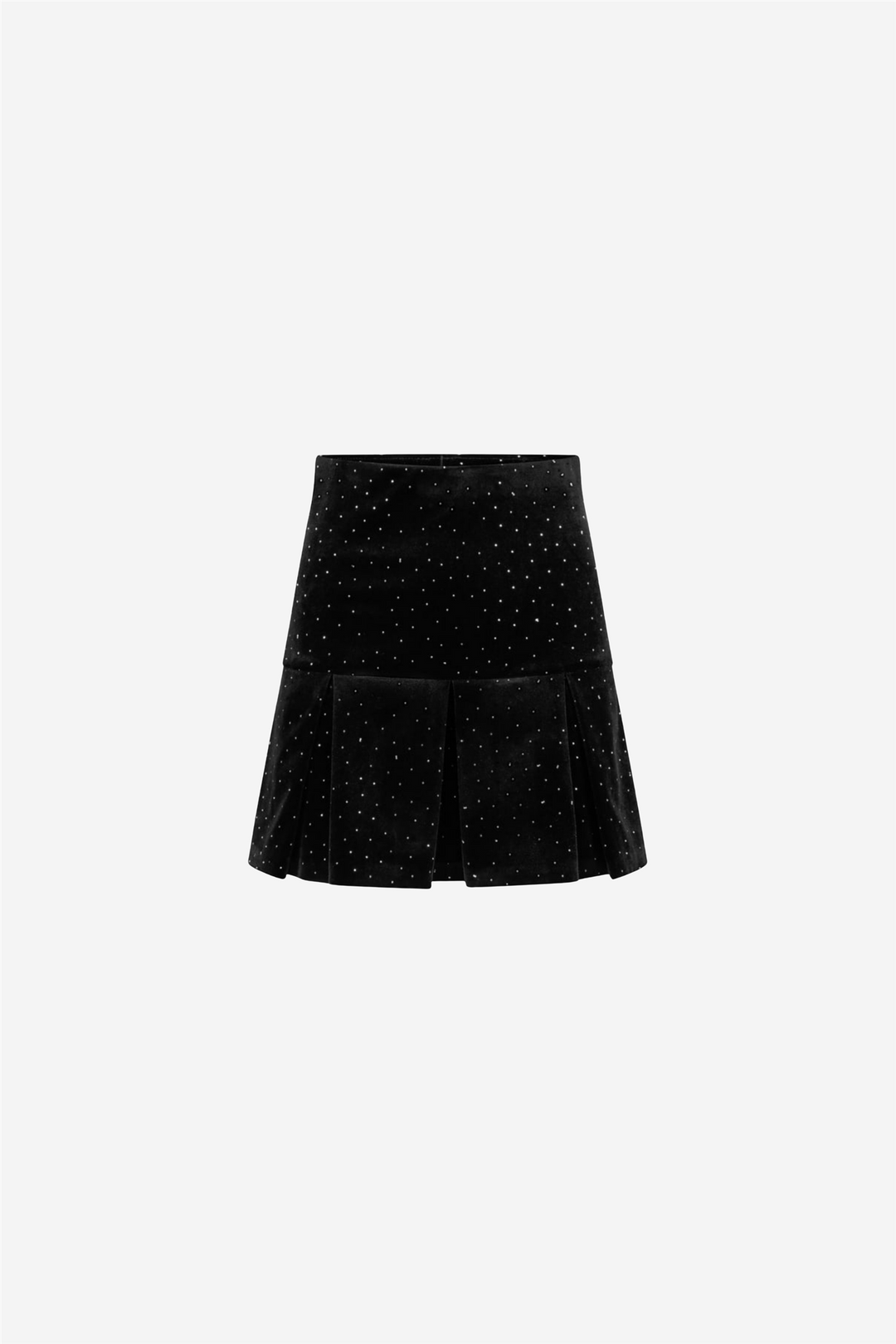 Sirina Stud Velour Skirt Black
