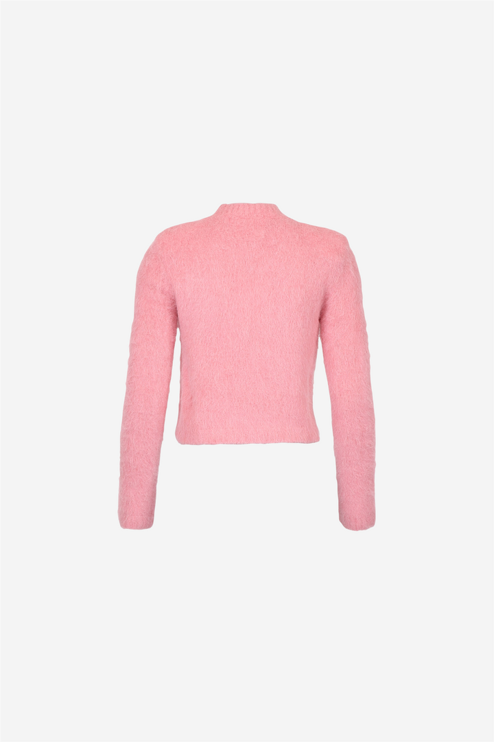 Hairy Knit Sweater Pink