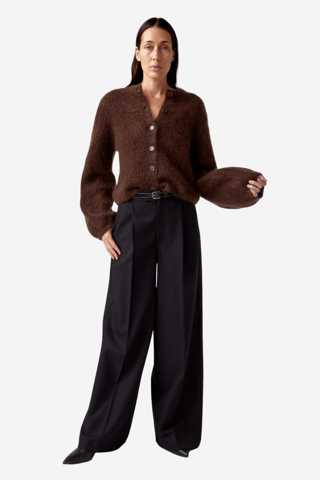 Sofia Mohair Cardigan Espresso