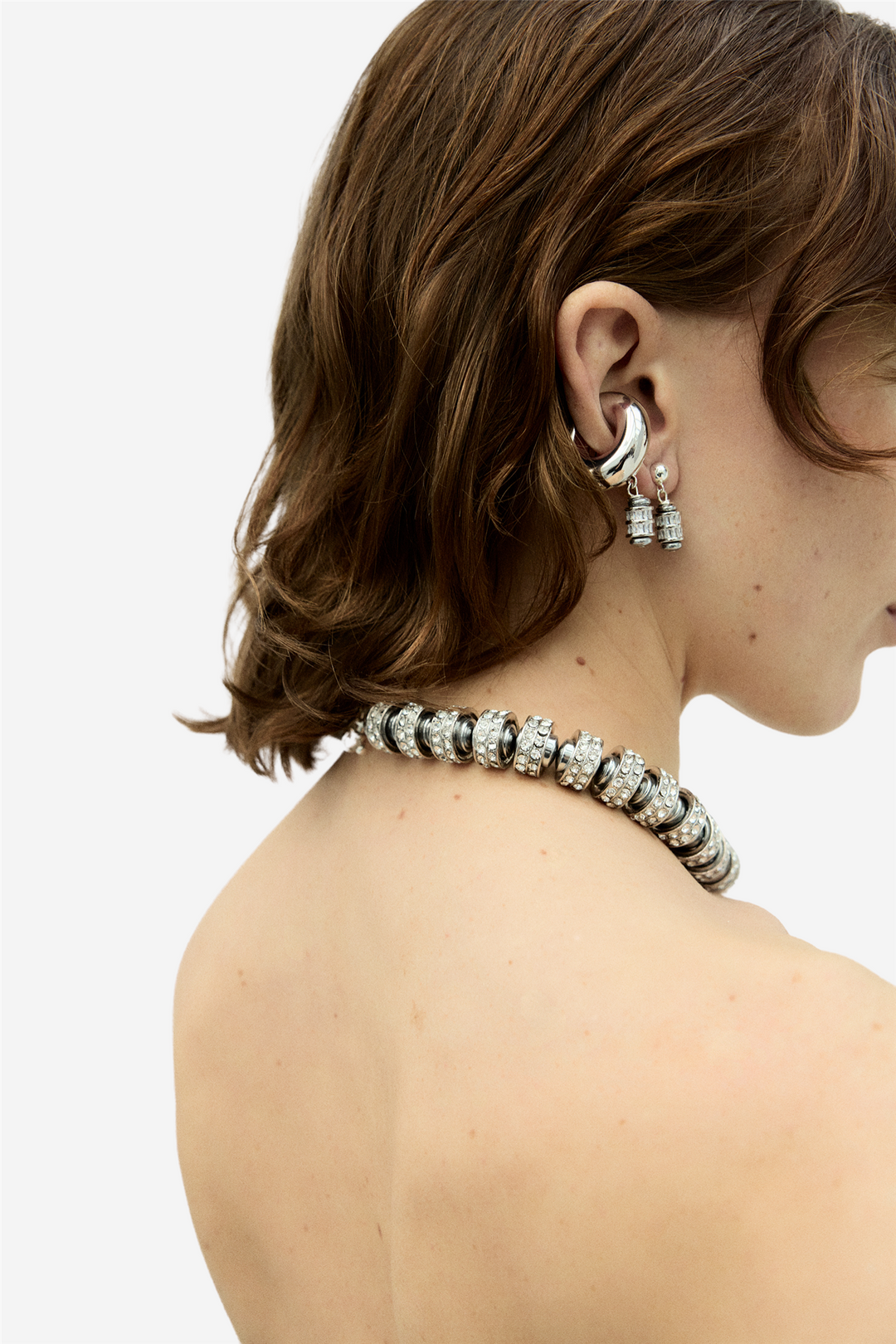 Tiny Gemini Earrings Silver