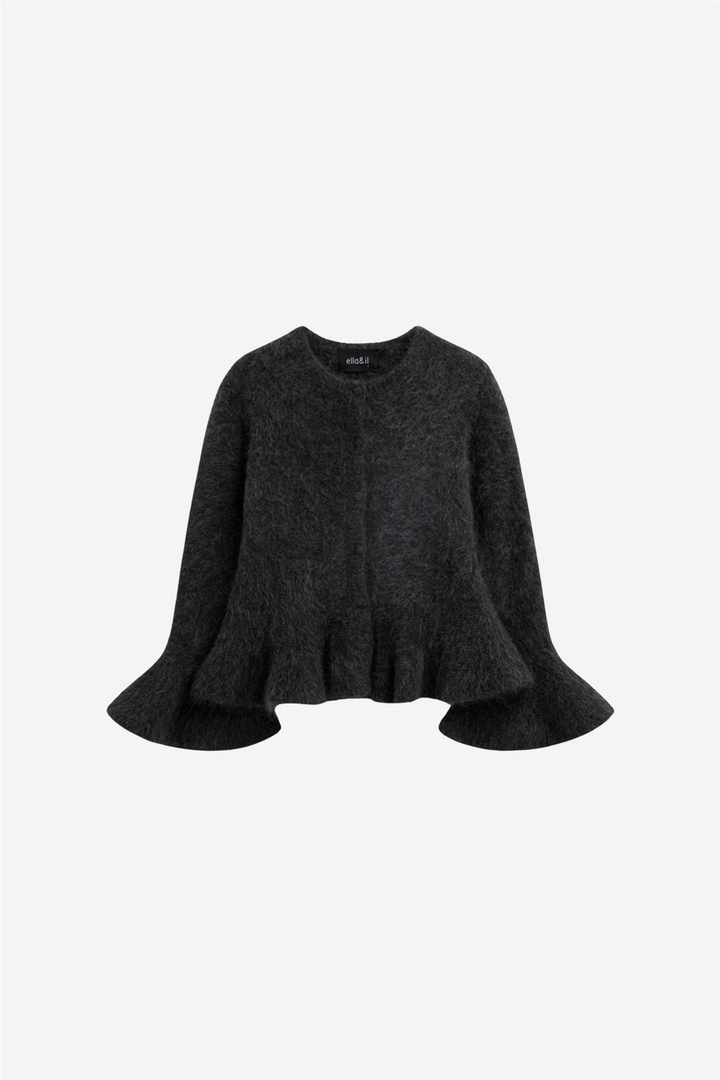 Maren Chunky Cardigan Charcoal