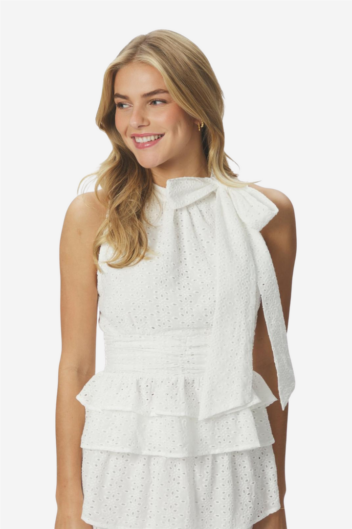 Ansol Emb Top Off White