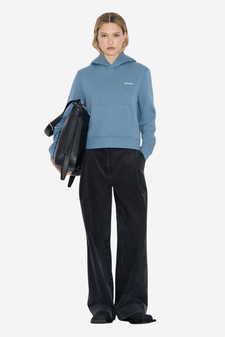 W Regular Hoodie Blue