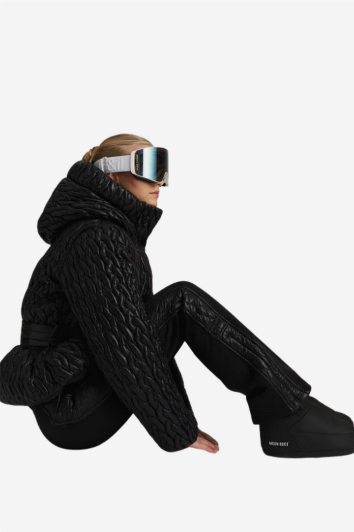 Mathilde Braided Down Jacket Black