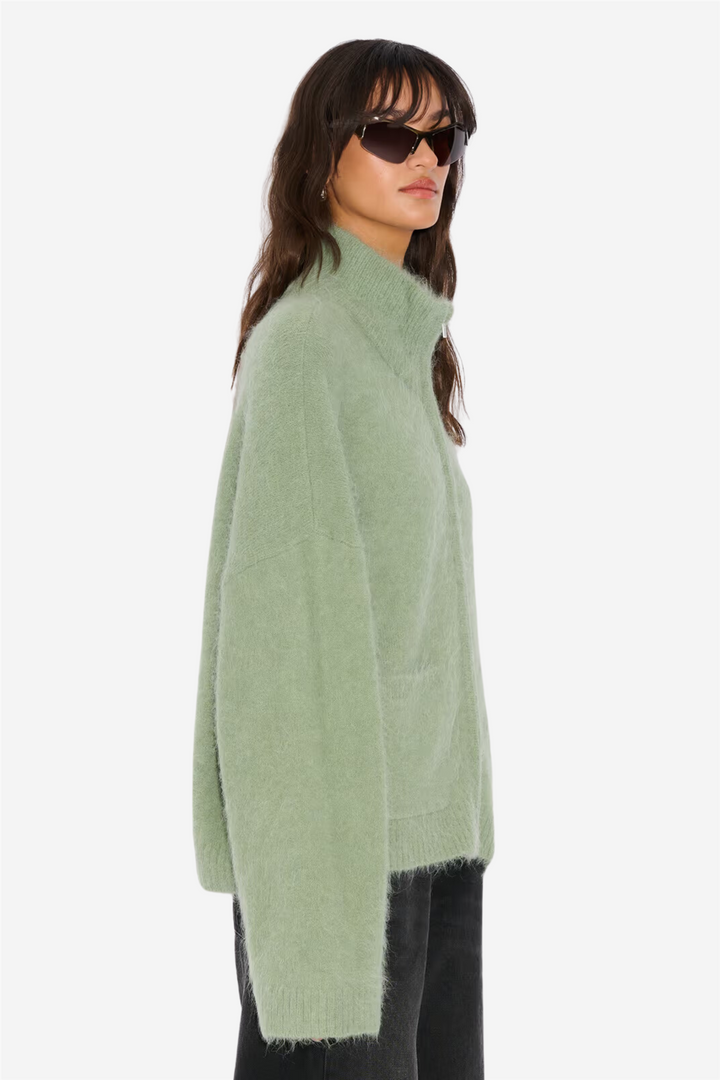 Tine Fluffy Cardigan Green