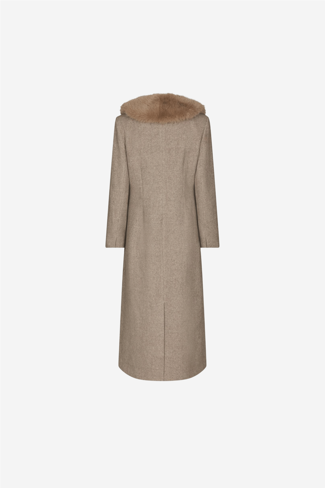 Corina Herringbone Twill Coat Beige Melange