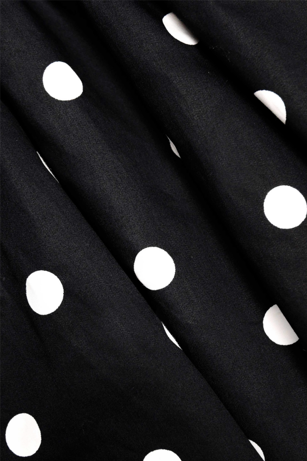 Black Polka Dot Cotton Mini Dress