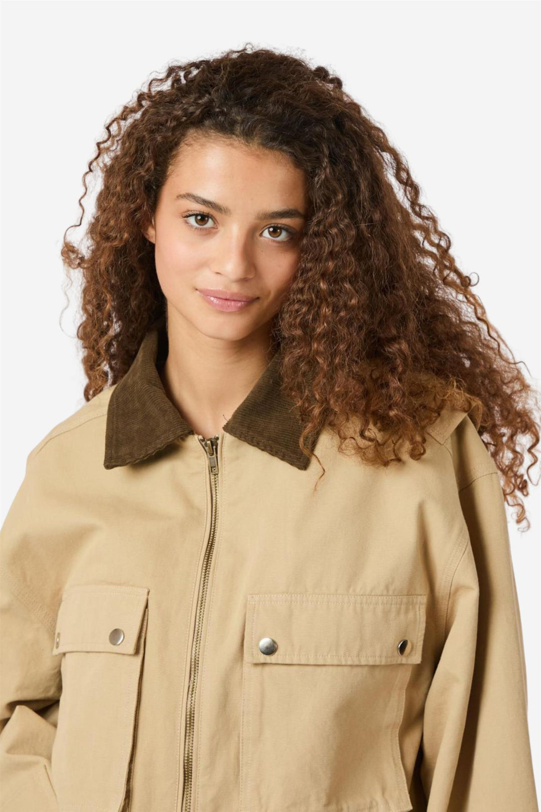 Rivera Canvas Boxy Jacket Sand
