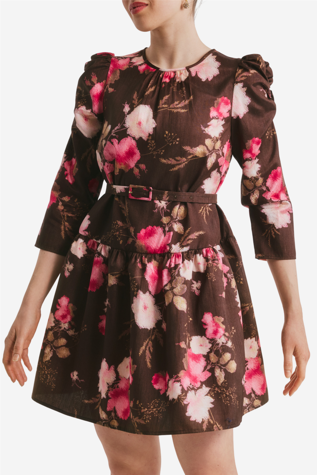 Taffeta Shift Dress Soft Bloom