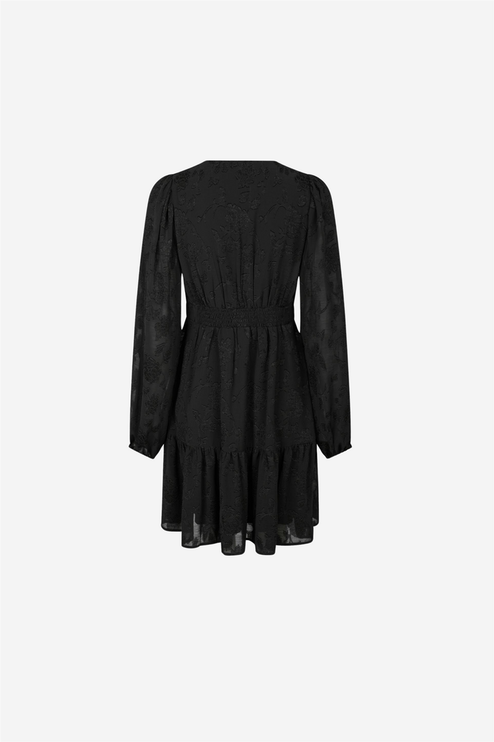 Rihana Burnout Dress Black