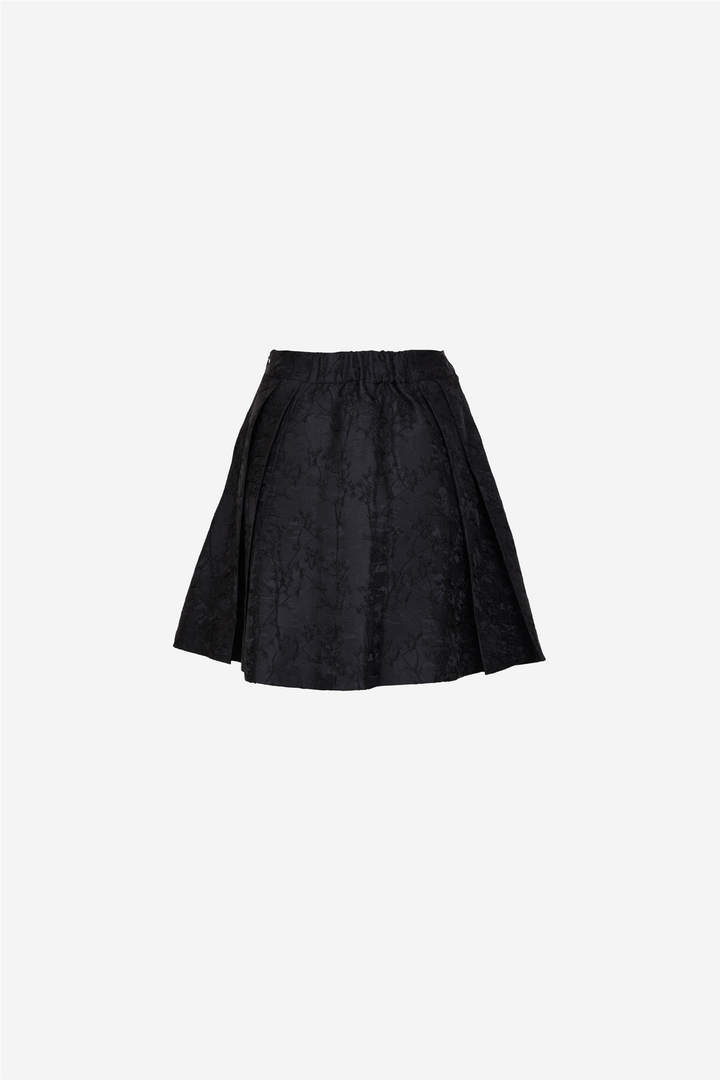 Brocade Mini Skirt Black