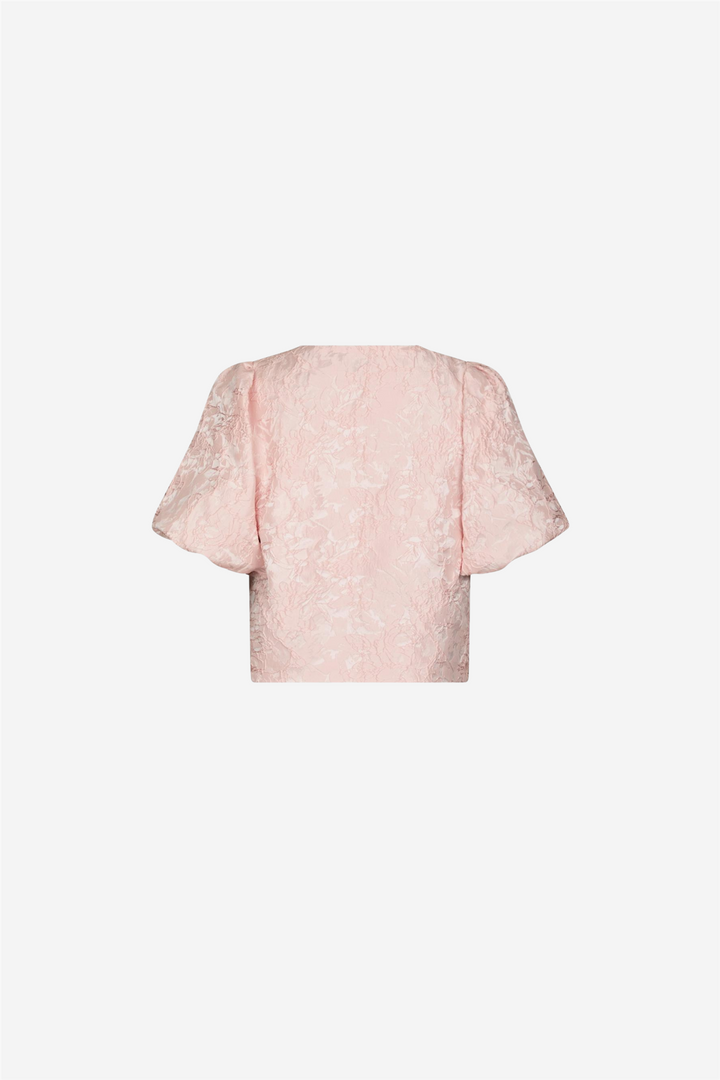 Aisa Soft Brocade Blouse Light Pink