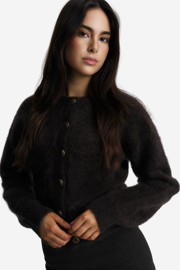 Luna Chunky Cardigan Black
