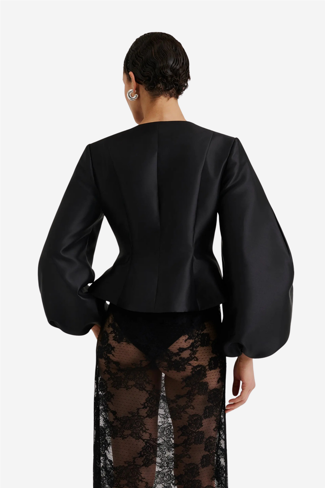 Vendela Balloon Sleeve Blouse Black