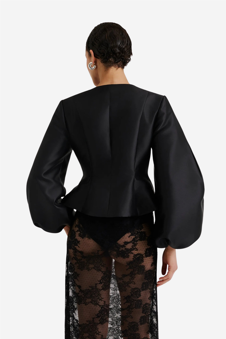 Vendela Balloon Sleeve Blouse Black