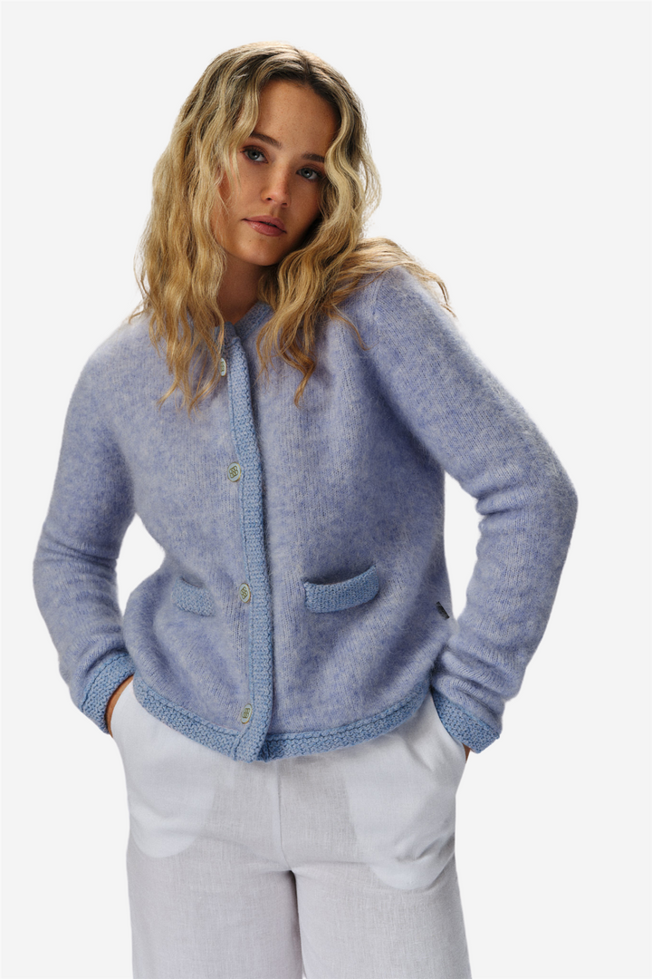 Una Chunky Jacket Light Blue
