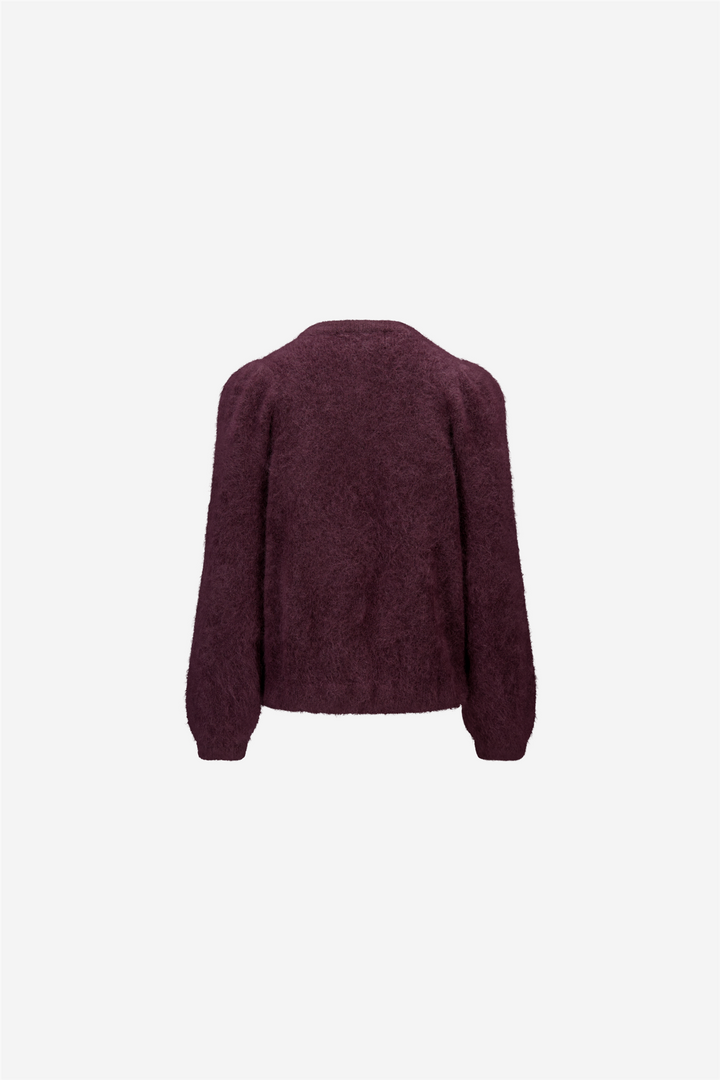 Franca Lux Chunky Cardigan Red Wine